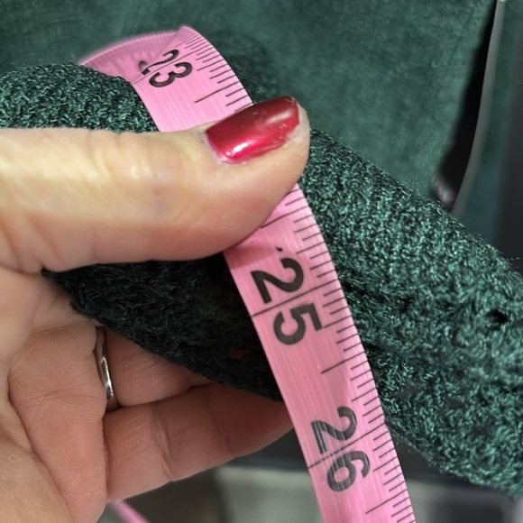 Sag Harbor Textured Knit button down cardigan, V-neck, gold floral buttons - Picture 9 of 11